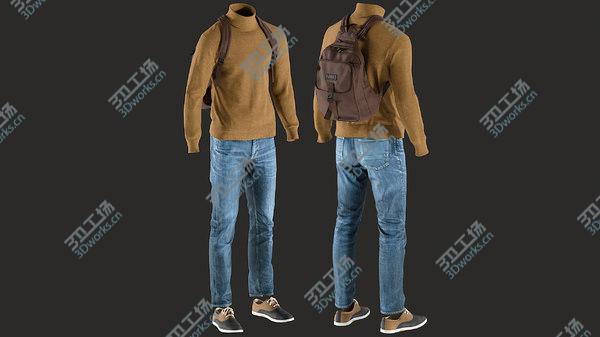 images/goods_img/20210312/3D Men's Pants with Pullover, Shoes and Backpack/3.jpg